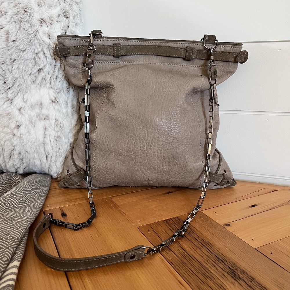 Jérôme Dreyfuss Leather Neutral Crossbody Shoulder Messenger Bag Purse France